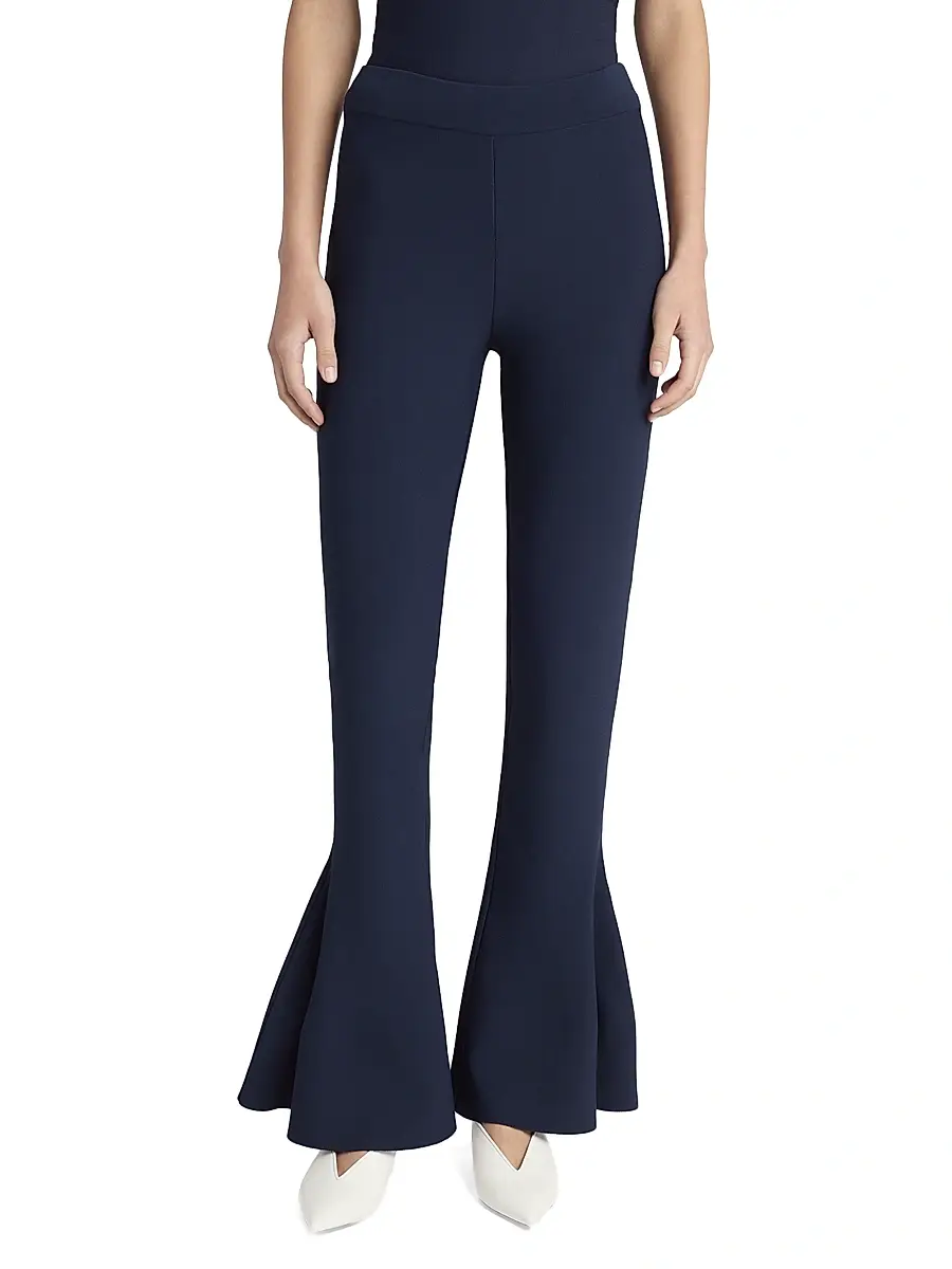 Stella McCartney Women's Compact Knit Peplum-Cuff Trousers | Thumbnail 2 Stella McCartney Women's Compact Knit Peplum-Cuff Trousers | Thumbnail 2