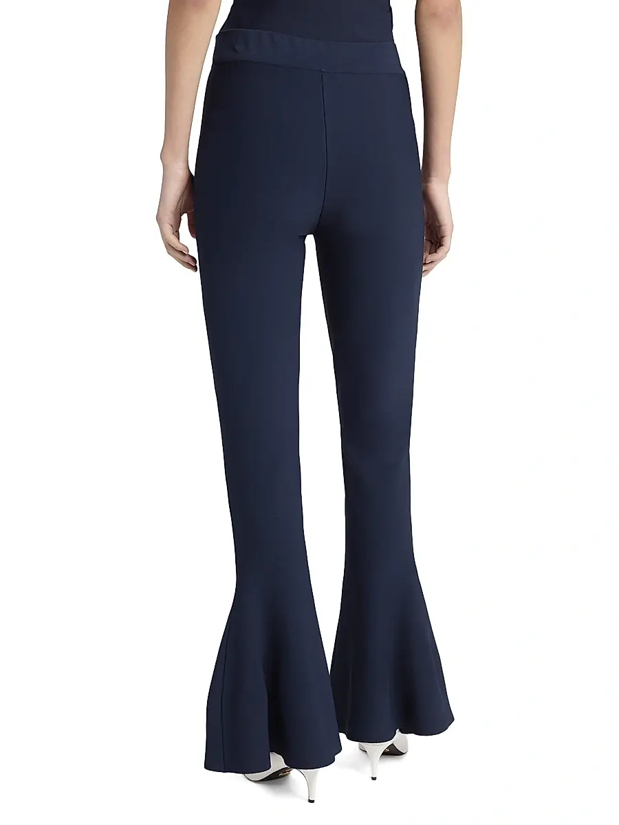 Stella McCartney Women's Compact Knit Peplum-Cuff Trousers | Thumbnail 4 Stella McCartney Women's Compact Knit Peplum-Cuff Trousers | Thumbnail 4