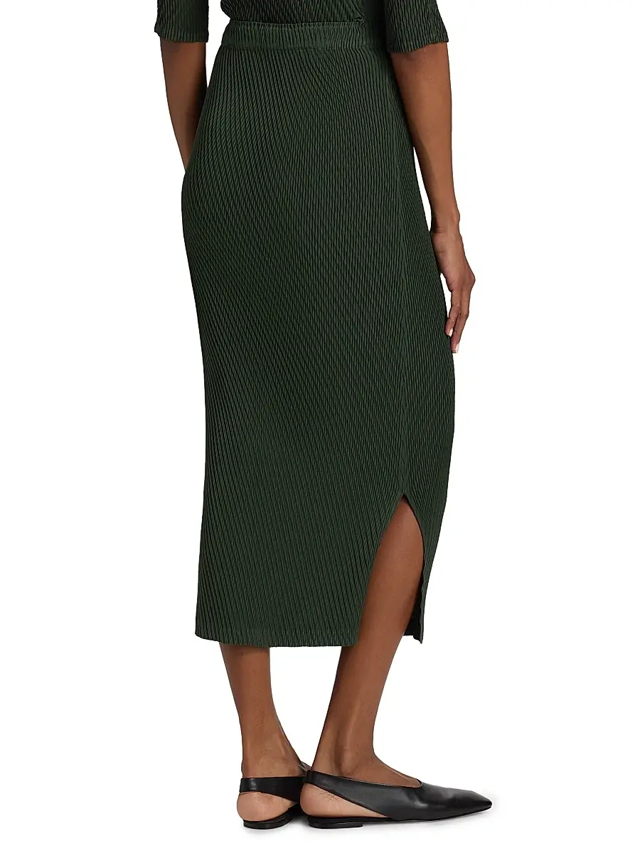 Issey Miyake Women's Rhombus Pleats Midi-Skirt - Dark Green | Thumbnail 5 Issey Miyake Women's Rhombus Pleats Midi-Skirt - Dark Green | Thumbnail 5