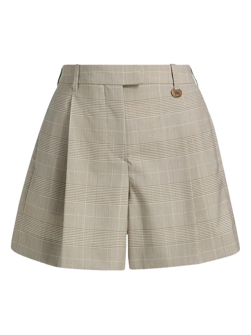 Burberry Women's Raina Glen Check Wool Shorts