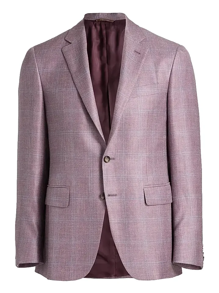 Men's Kei Windowpane Plaid Sport Coat