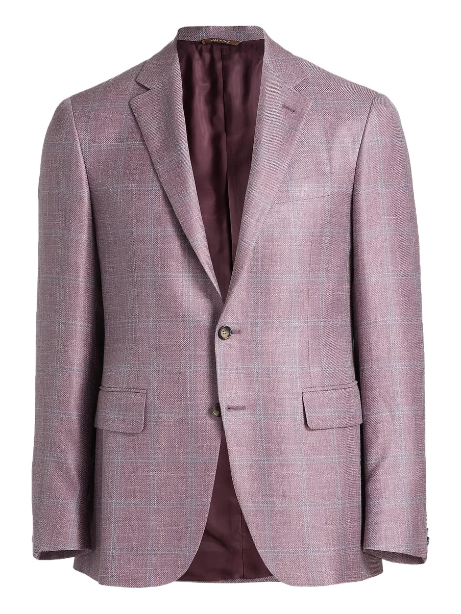 Men's Kei Windowpane Plaid Sport Coat