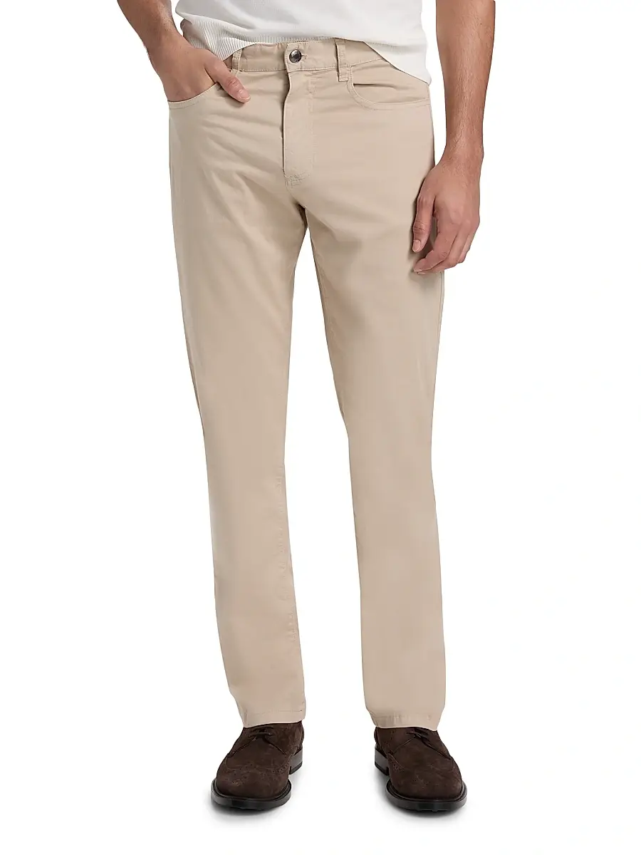 Canali Men's Stretch-Cotton 5-Pocket Pants | Thumbnail 3 Canali Men's Stretch-Cotton 5-Pocket Pants | Thumbnail 3
