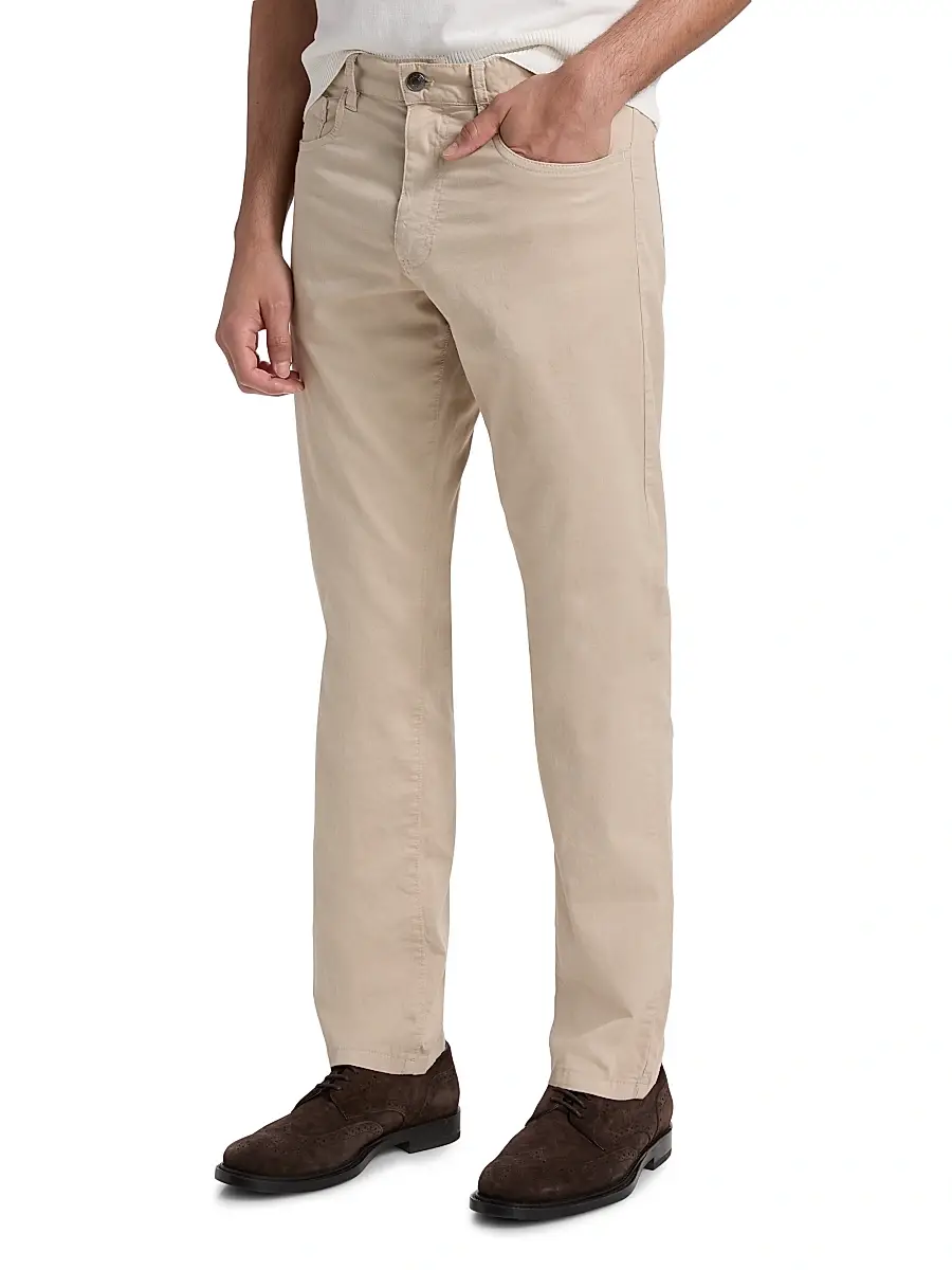 Canali Men's Stretch-Cotton 5-Pocket Pants | Thumbnail 4 Canali Men's Stretch-Cotton 5-Pocket Pants | Thumbnail 4