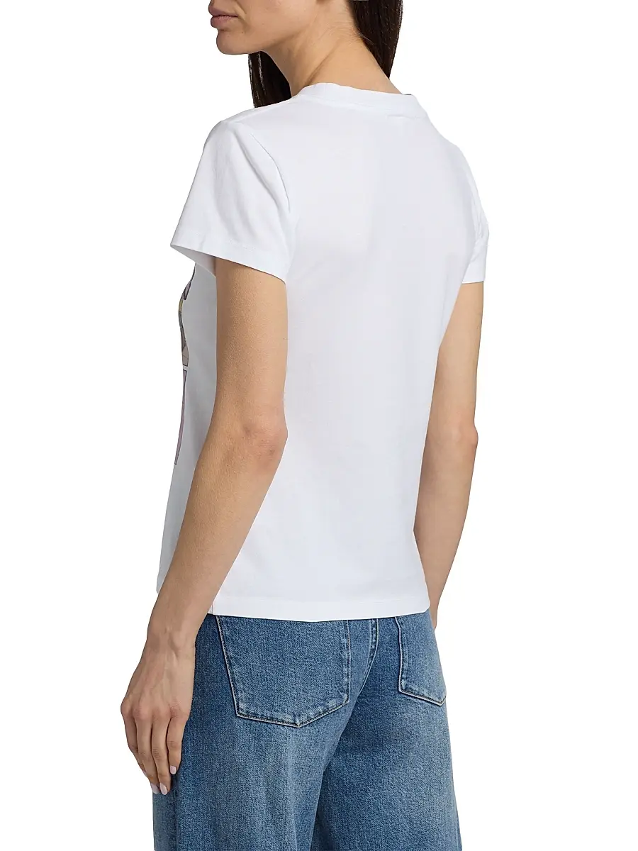 Ganni Women's Cartoon Cotton Jersey T-Shirt | Thumbnail 5 Ganni Women's Cartoon Cotton Jersey T-Shirt | Thumbnail 5