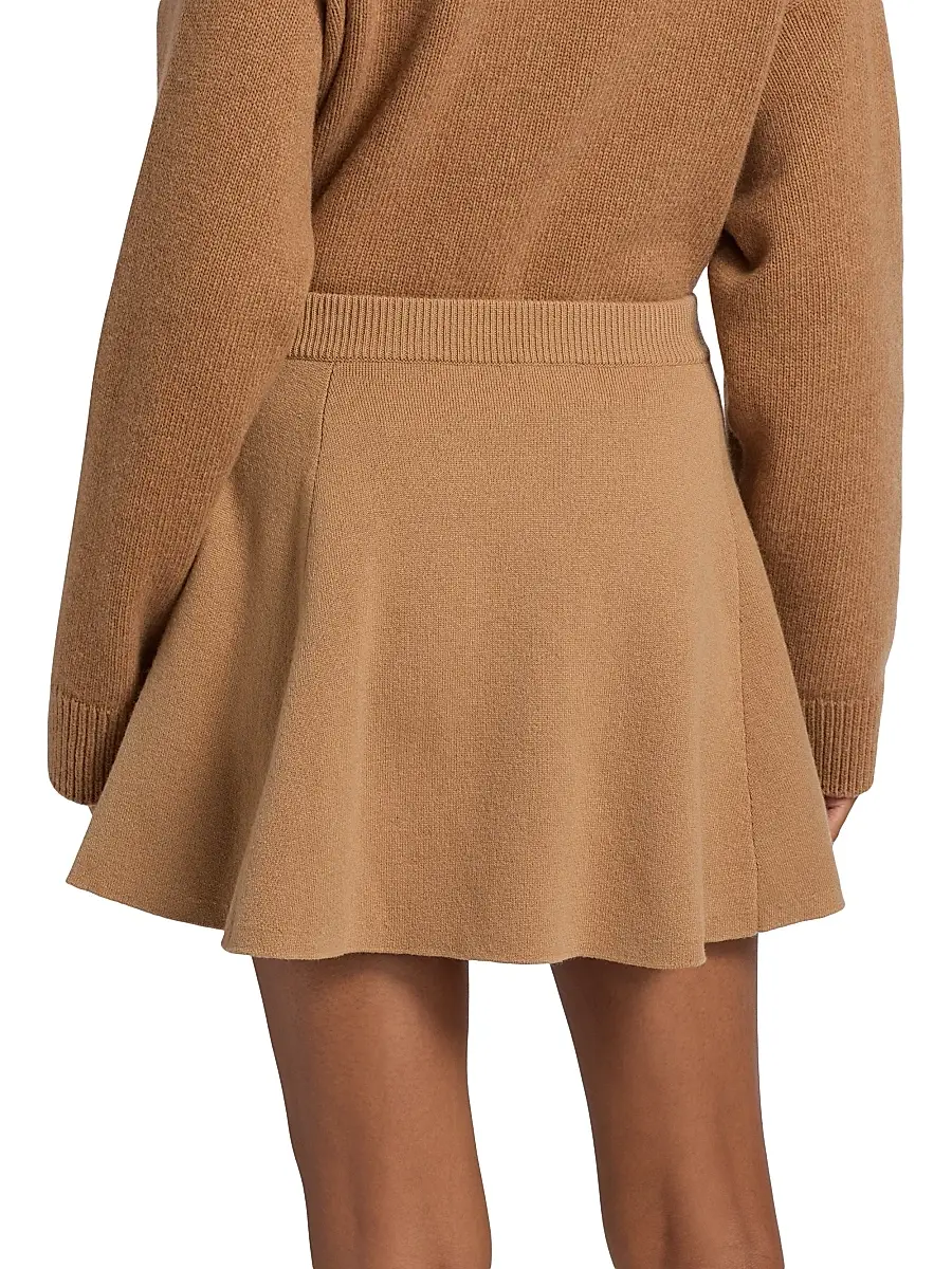 Ganni Women's Cashmere-Wool A-Line Miniskirt | Thumbnail 5 Ganni Women's Cashmere-Wool A-Line Miniskirt | Thumbnail 5