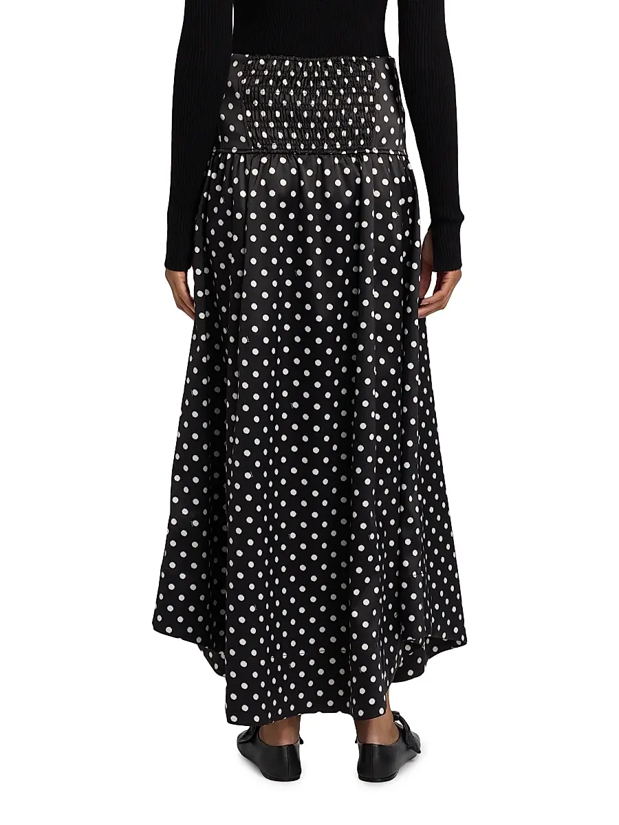Ganni Women's Printed Double Satin Corset A-Line Maxi Skirt | Thumbnail 5 Ganni Women's Printed Double Satin Corset A-Line Maxi Skirt | Thumbnail 5
