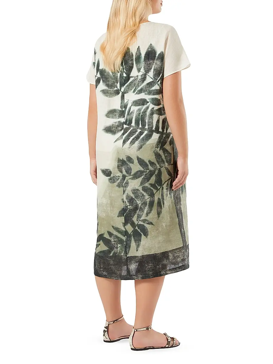 Marina Rinaldi Women's Linen Canvas Dress | Thumbnail 4 Marina Rinaldi Women's Linen Canvas Dress | Thumbnail 4