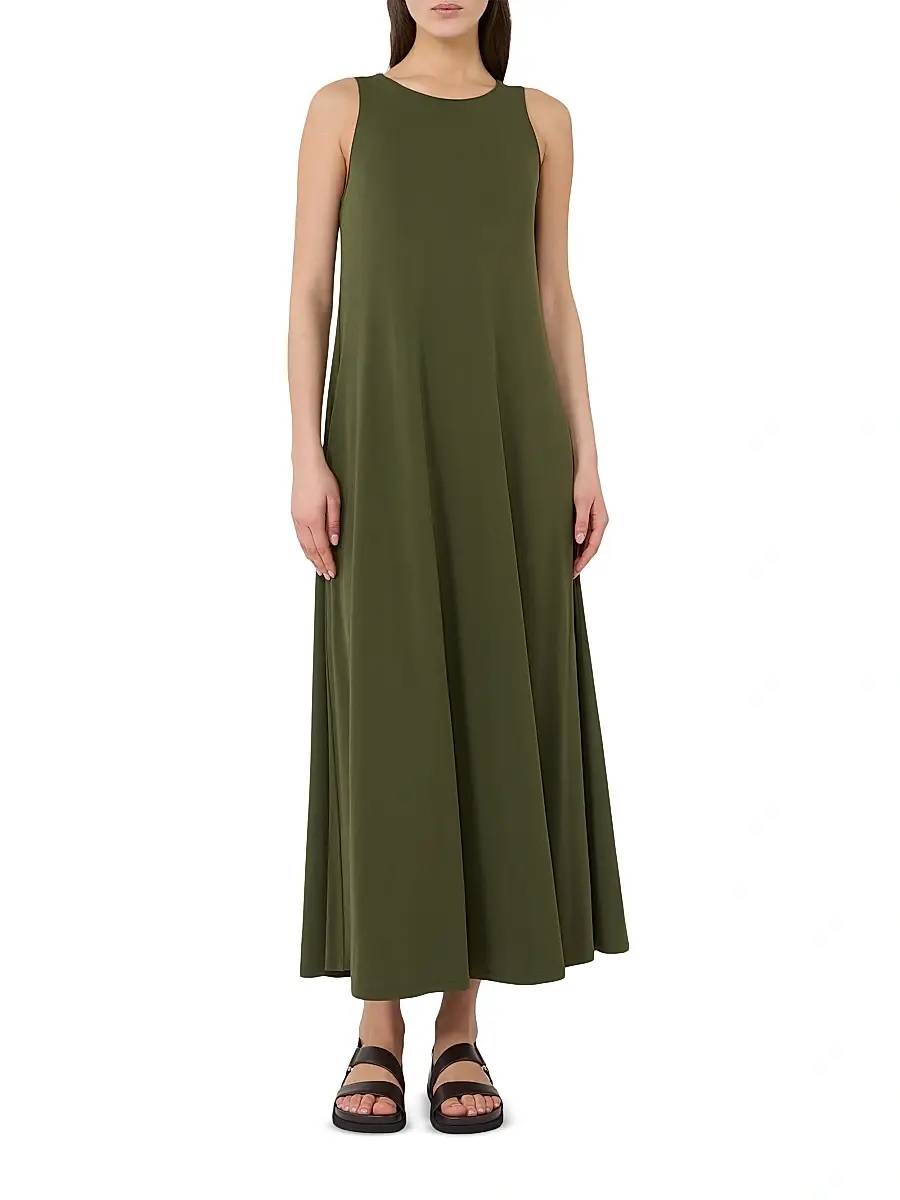 MM Max Mara Women's Sleeveless Stretch Viscose Dress | Thumbnail 2 MM Max Mara Women's Sleeveless Stretch Viscose Dress | Thumbnail 2