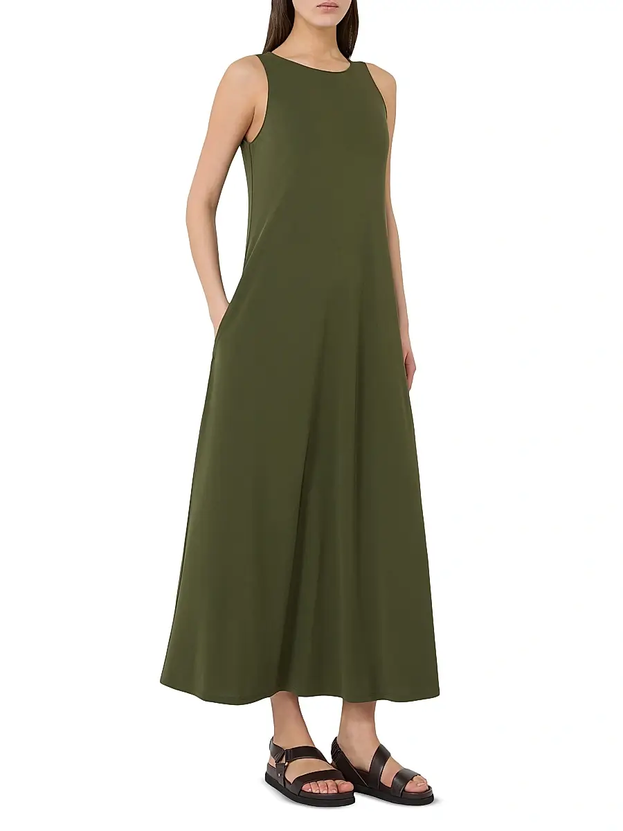 MM Max Mara Women's Sleeveless Stretch Viscose Dress | Thumbnail 3 MM Max Mara Women's Sleeveless Stretch Viscose Dress | Thumbnail 3