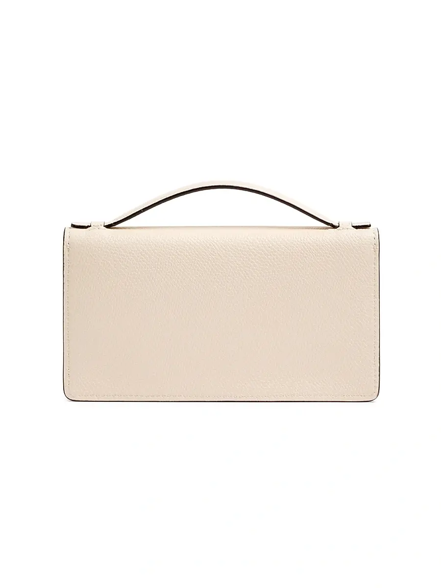 Valentino Garavani Women's Vlogo Signature Grainy Calfskin Wallet with Chain - Light | Thumbnail 4 Valentino Garavani Women's Vlogo Signature Grainy Calfskin Wallet with Chain - Light | Thumbnail 4