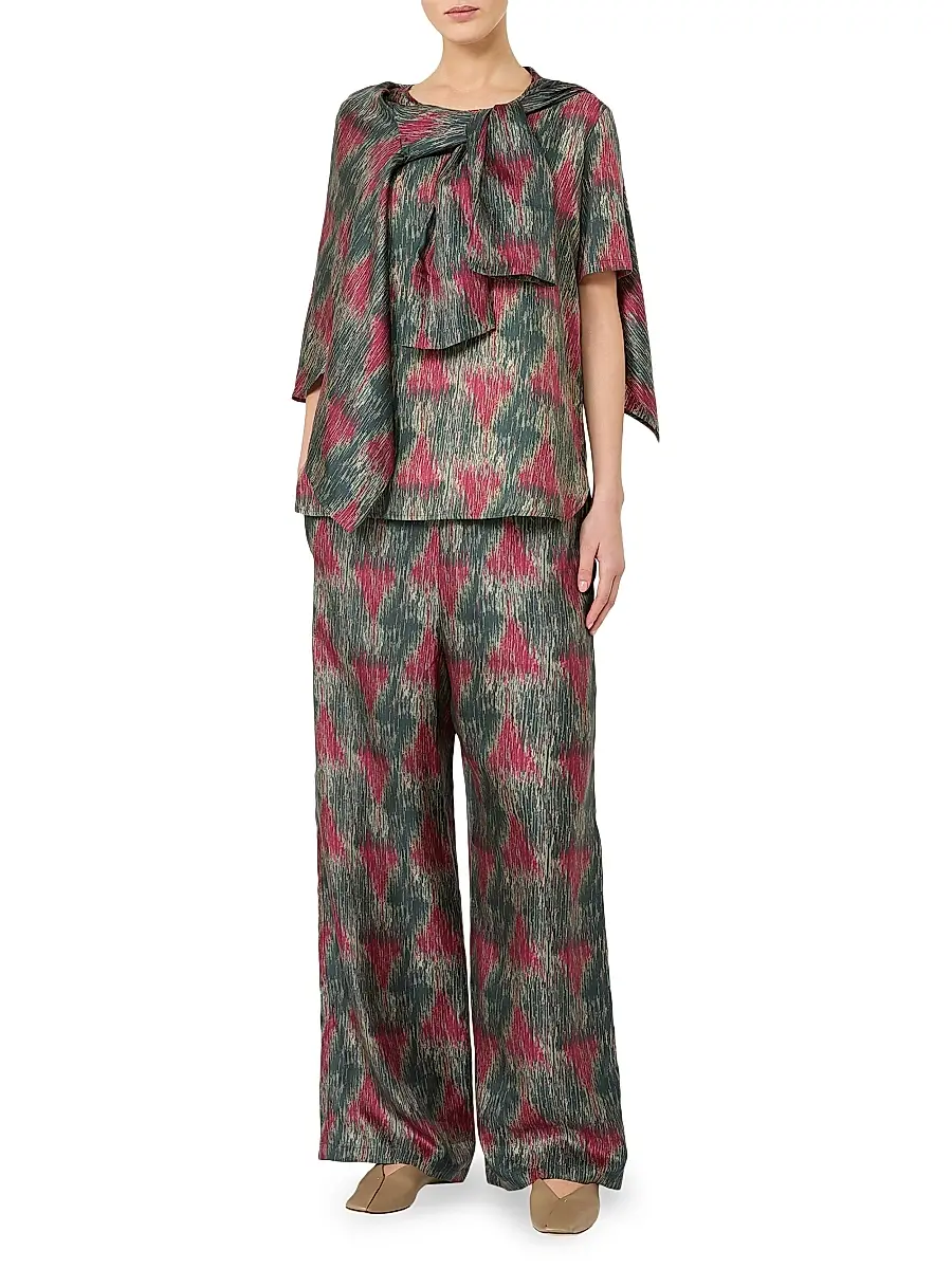 MM Max Mara Women's Jersey and Silk T-Shirt | Thumbnail 2 MM Max Mara Women's Jersey and Silk T-Shirt | Thumbnail 2