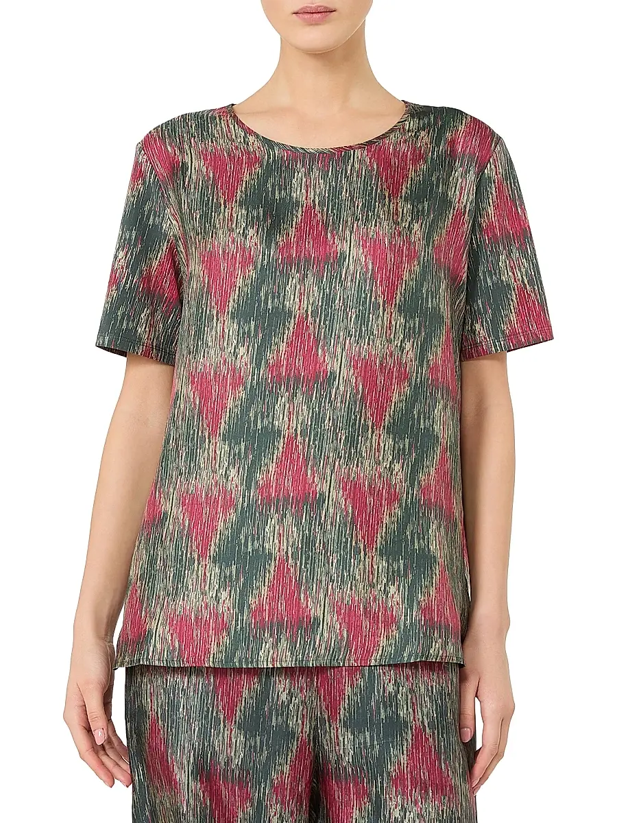 MM Max Mara Women's Jersey and Silk T-Shirt | Thumbnail 3 MM Max Mara Women's Jersey and Silk T-Shirt | Thumbnail 3