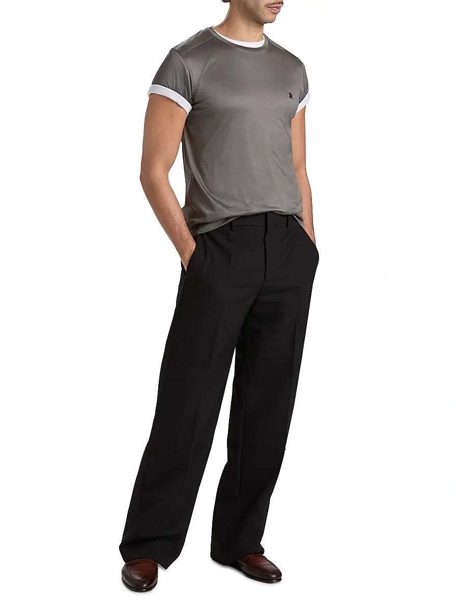 Stefano Ricci Men's Cotton Crewneck T-Shirt | Thumbnail 2 Stefano Ricci Men's Cotton Crewneck T-Shirt | Thumbnail 2