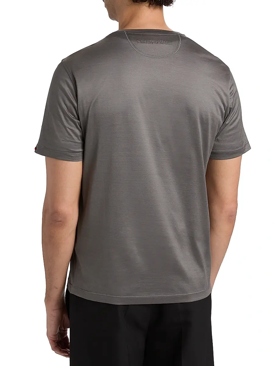 Stefano Ricci Men's Cotton Crewneck T-Shirt | Thumbnail 5 Stefano Ricci Men's Cotton Crewneck T-Shirt | Thumbnail 5