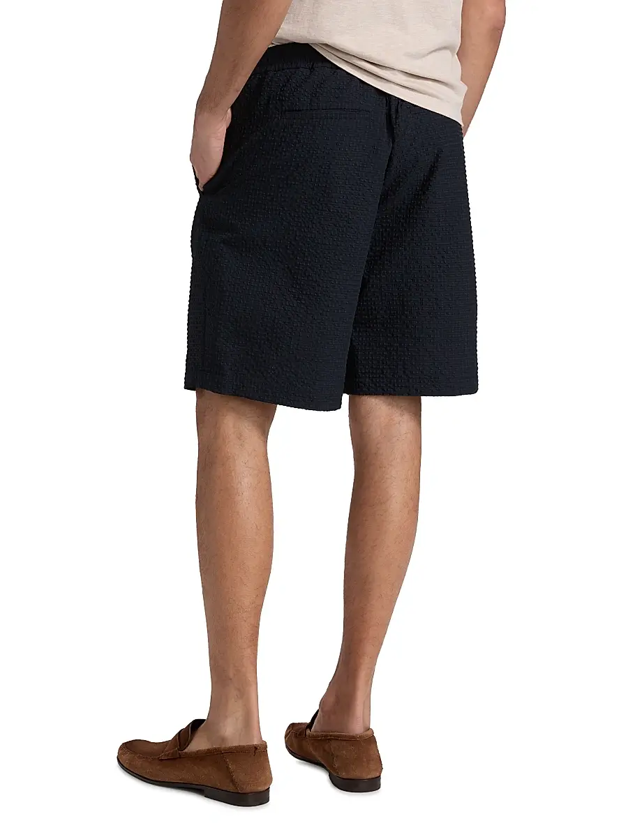 Emporio Armani Men's Textured Tech Seersucker Shorts | Thumbnail 5 Emporio Armani Men's Textured Tech Seersucker Shorts | Thumbnail 5