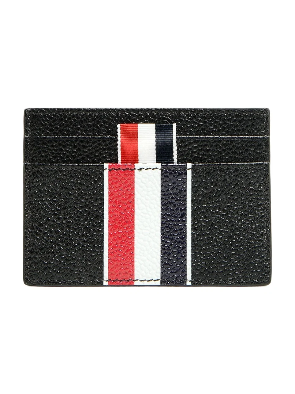 Thom Browne Men's Double-Sided Tricolor-Striped Leather Card Case