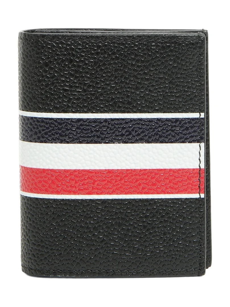 Thom Browne Men's Tricolor-Striped Leather Bifold Card Case