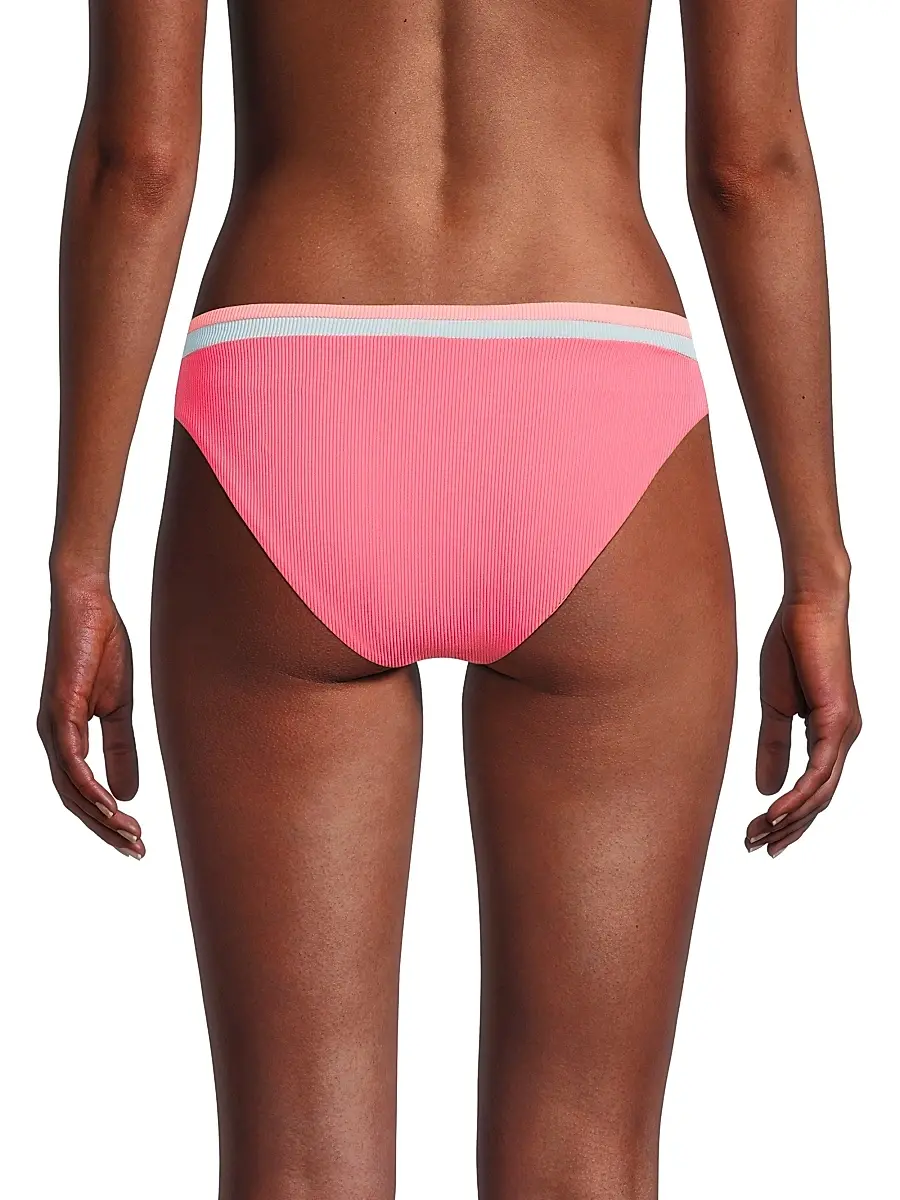 BEACH RIOT Women's Saffron Rib-Knit Bikini Bottom | Thumbnail 5