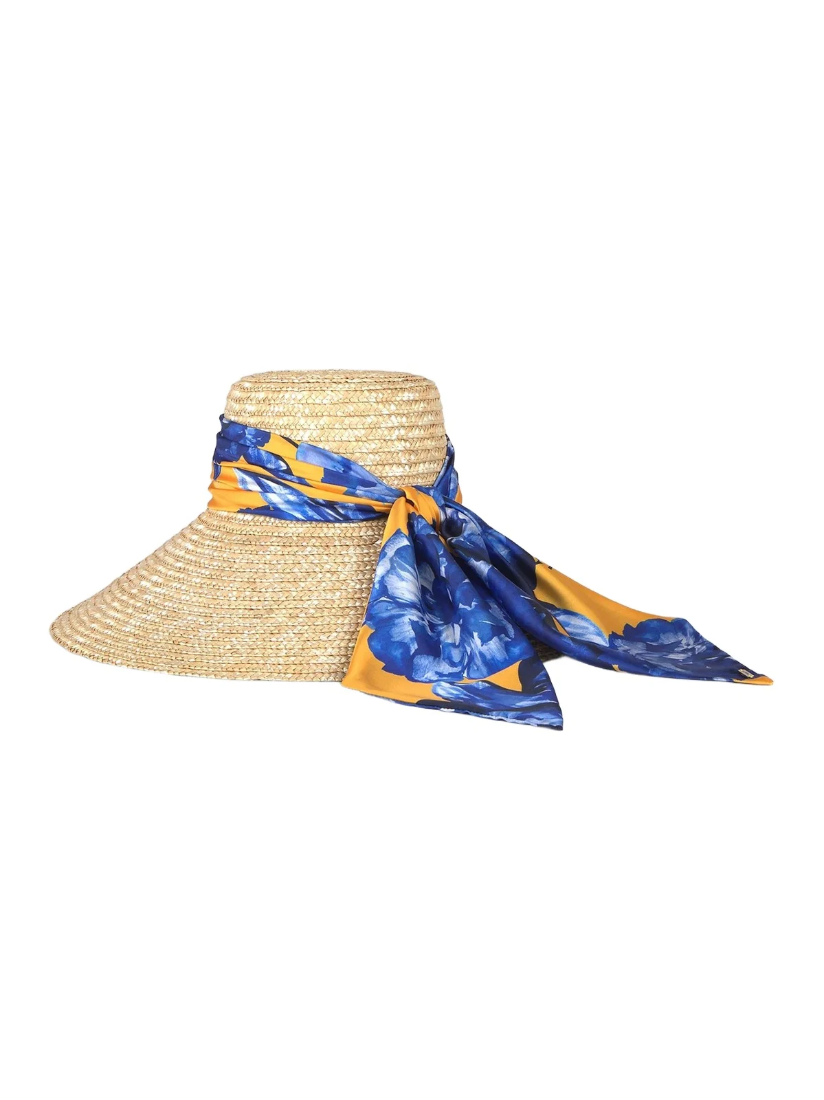 Eugenia Kim Women's Mirabel Scarf-Trim Straw Sun Hat