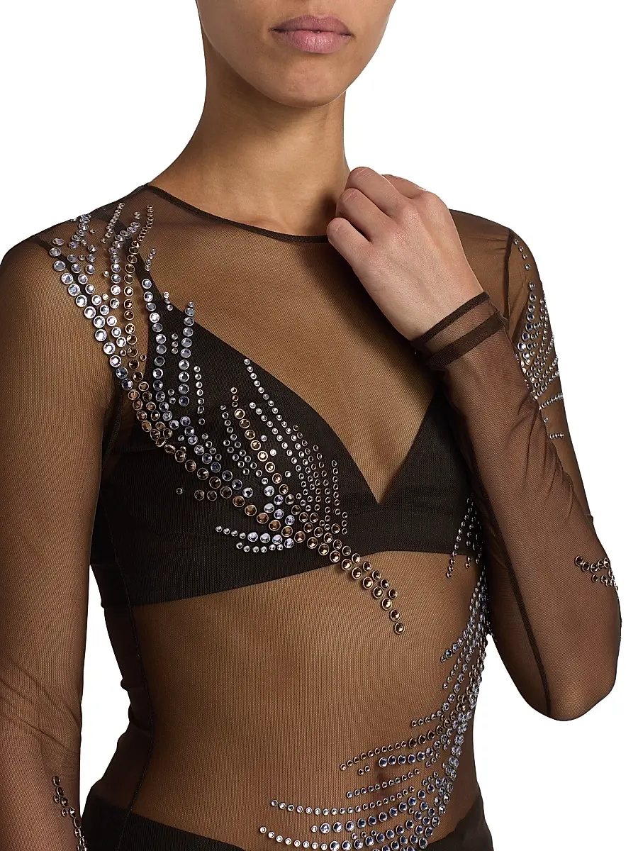 16Arlington Women's Darwin Embellished Mesh Top | Thumbnail 6 16Arlington Women's Darwin Embellished Mesh Top | Thumbnail 6