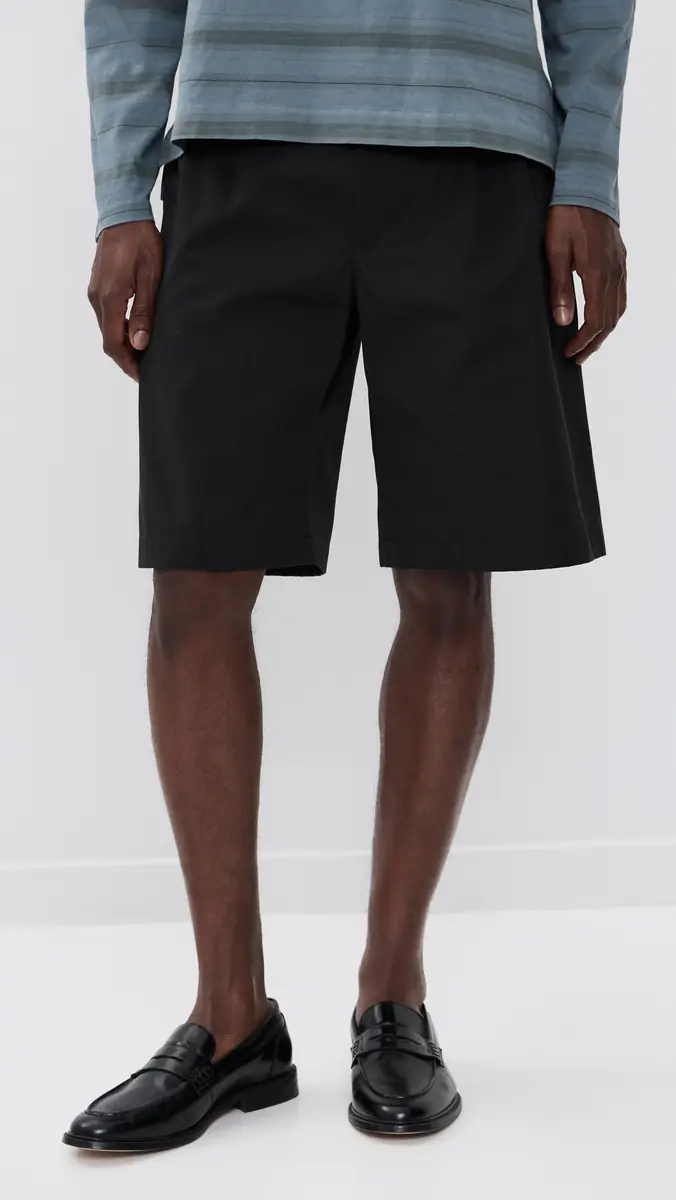 Our Legacy Pleated Shorts 11 Studio Black Micro Canvas | Thumbnail 2