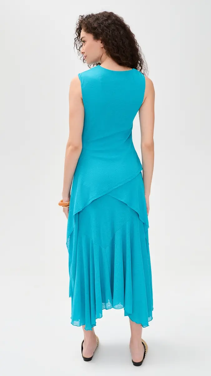 Ganni Marl Mesh Draped Knot Dress | Thumbnail 3 Ganni Marl Mesh Draped Knot Dress | Thumbnail 3