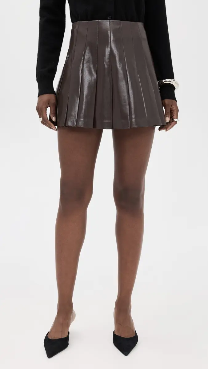 Alice + Olivia Carter Faux Leather Mini Skirt | Thumbnail 2 Alice + Olivia Carter Faux Leather Mini Skirt | Thumbnail 2