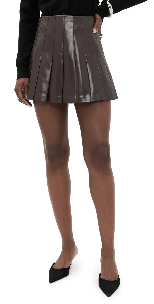 Alice + Olivia Carter Faux Leather Mini Skirt