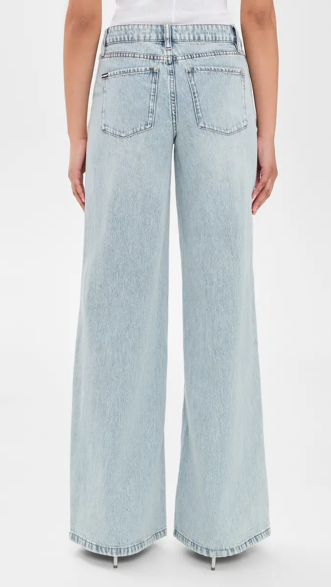 ALICE + OLIVIA Amazing Baggy Jeans Sierra Vintage/Multi | Thumbnail 4