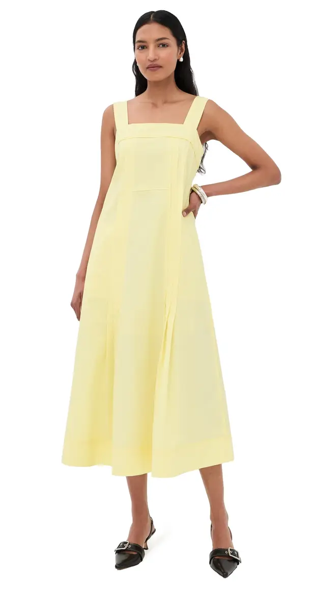 3.1 Phillip Lim Square Neck Structured Cotton Midi Dress | Image 1 3.1 Phillip Lim Square Neck Structured Cotton Midi Dress | Image 1