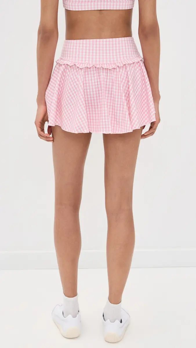 LoveShackFancy Vanina Skort Tickled Pink | Thumbnail 3 LoveShackFancy Vanina Skort Tickled Pink | Thumbnail 3
