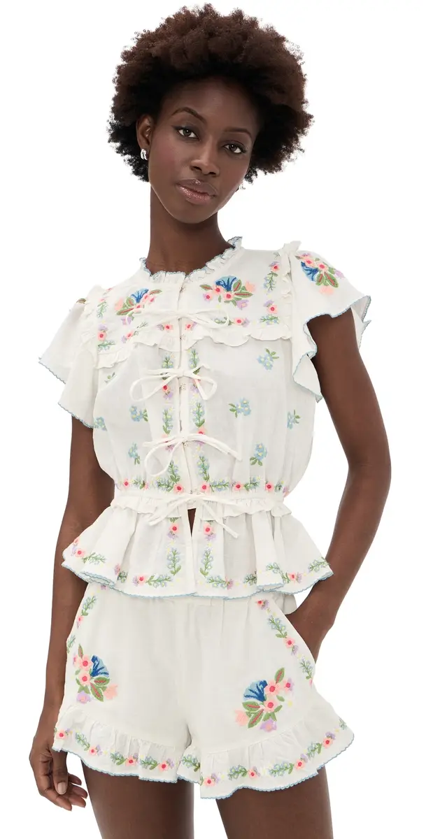 Show Me Your Mumu Romey Top Wild eadow Embroidery | Image 1 Show Me Your Mumu Romey Top Wild eadow Embroidery | Image 1