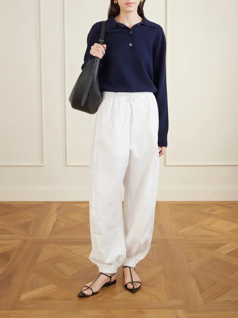 RÓHE Crinkled Cotton-blend Tapered Pants | Thumbnail 2