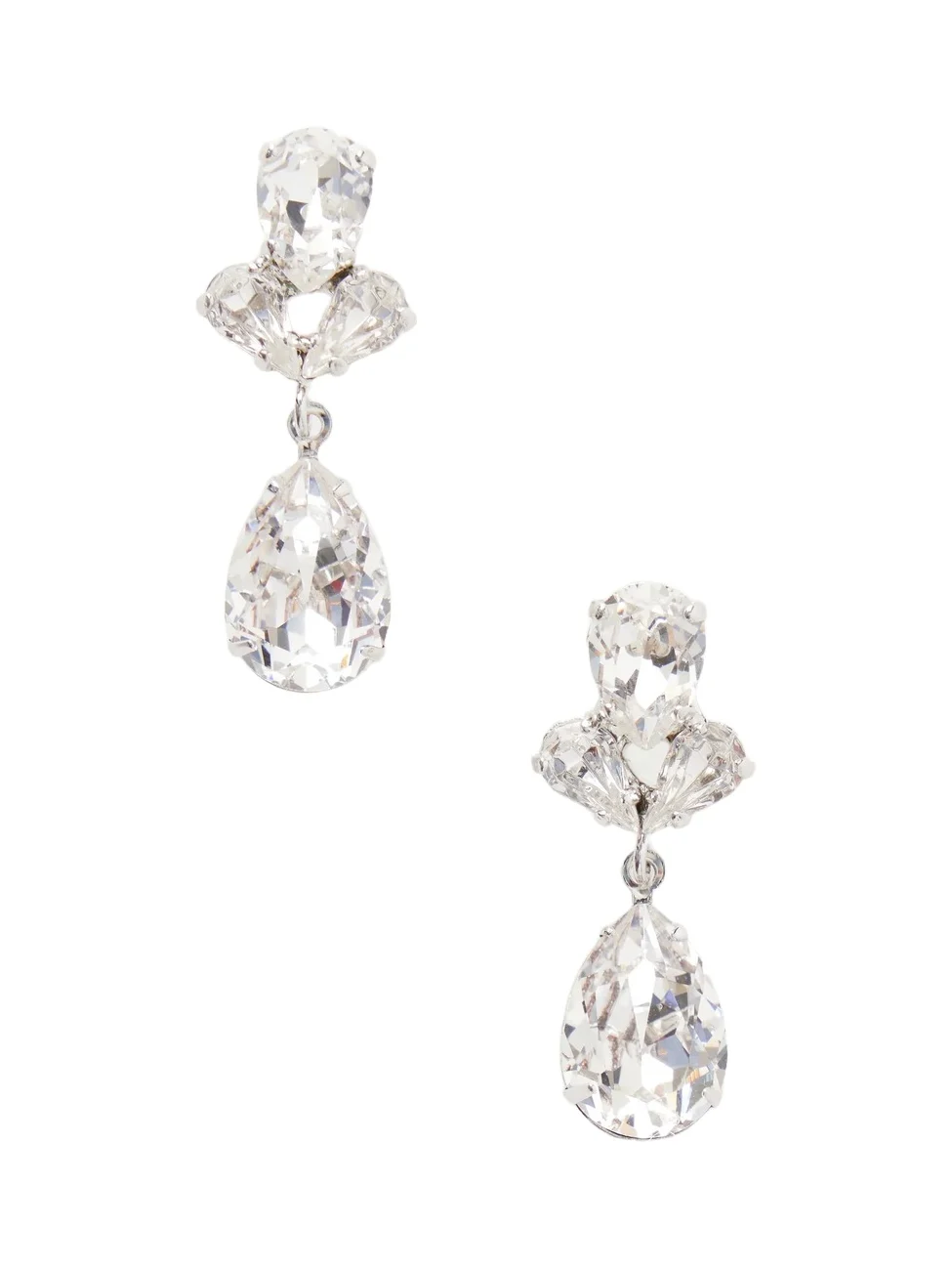 Jennifer Behr Mariza Silver-tone Crystal Earrings