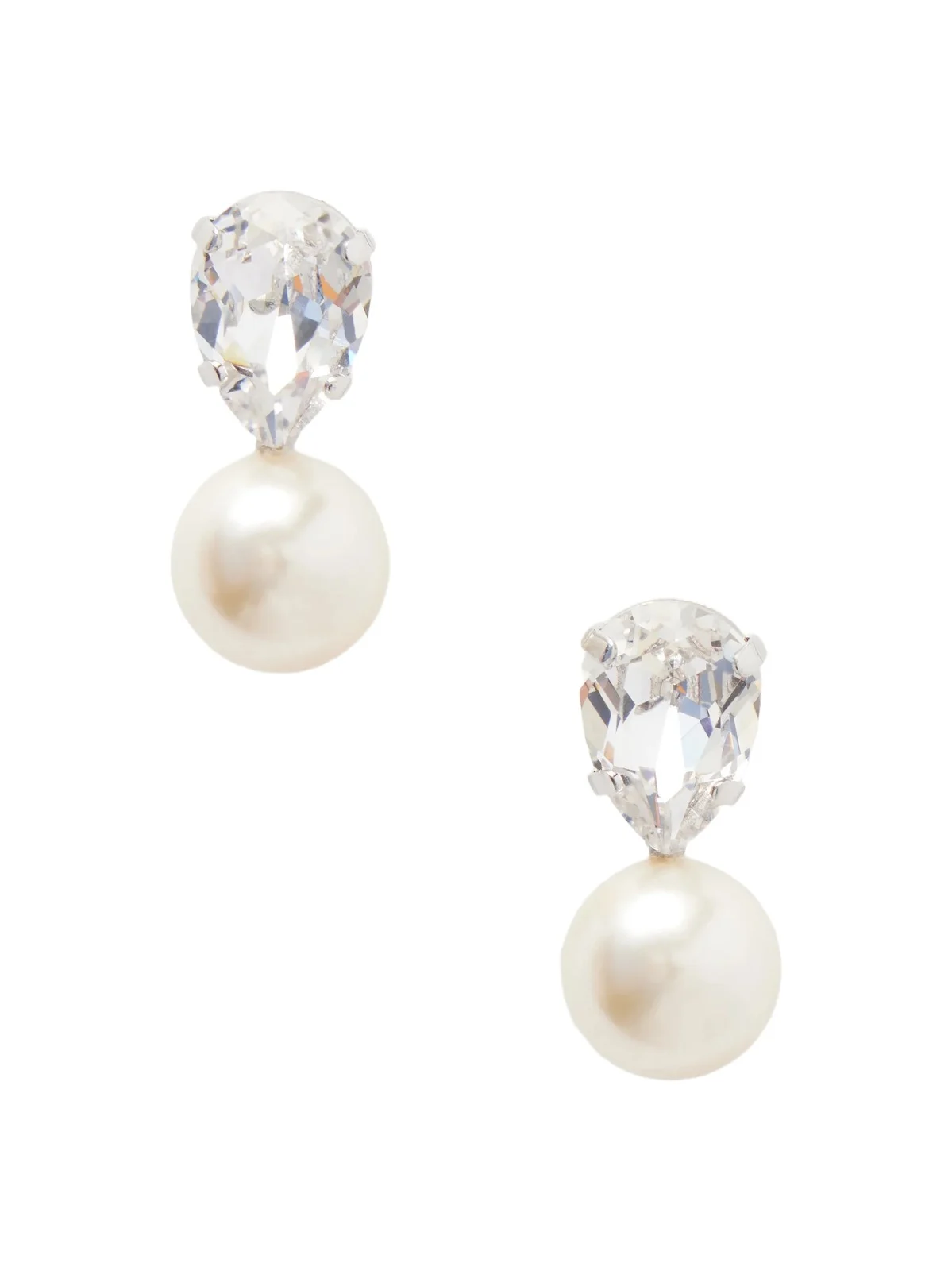 Jennifer Behr Cimone Silver-tone Crystal Earrings