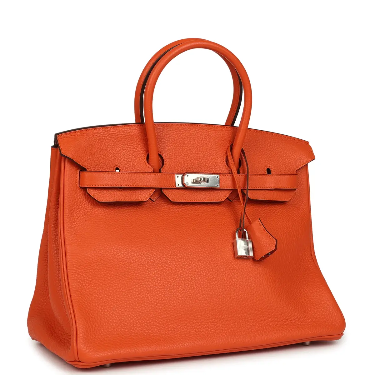 HERMÈS Pre-owned Hermes Birkin 35 Feu Clemence Palladium Hardware | Thumbnail 2 HERMÈS Pre-owned Hermes Birkin 35 Feu Clemence Palladium Hardware | Thumbnail 2