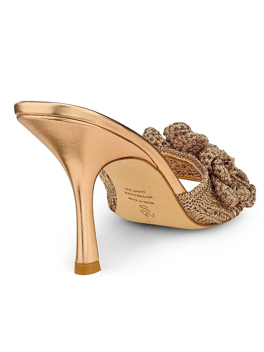 Stuart Weitzman Women's Lotus 85MM Crochet Sandals | Thumbnail 3 Stuart Weitzman Women's Lotus 85MM Crochet Sandals | Thumbnail 3