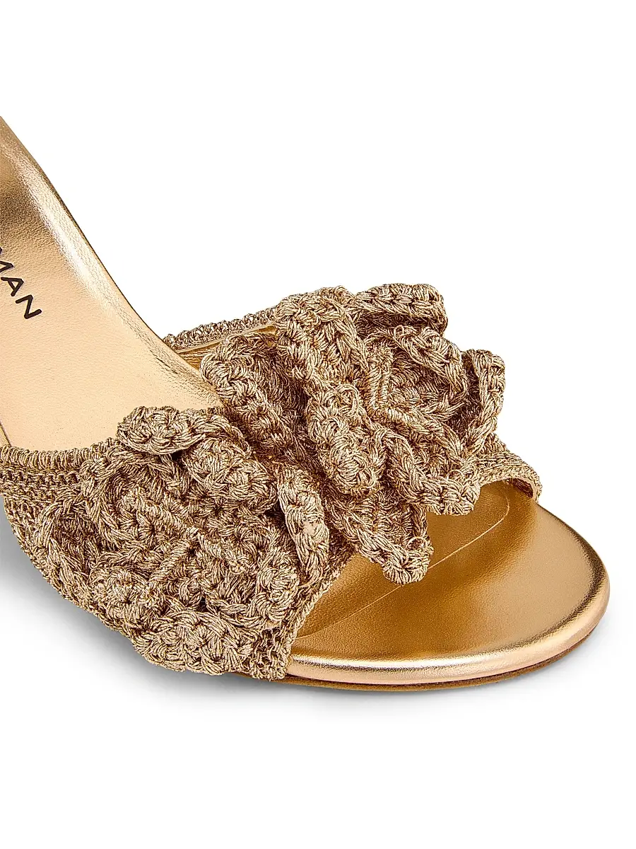 Stuart Weitzman Women's Lotus 85MM Crochet Sandals | Thumbnail 5 Stuart Weitzman Women's Lotus 85MM Crochet Sandals | Thumbnail 5