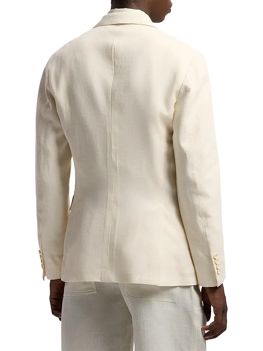 Ralph Lauren Purple Label Men's Hadley Hand-Tailored Linen Suit Jacket | Thumbnail 5