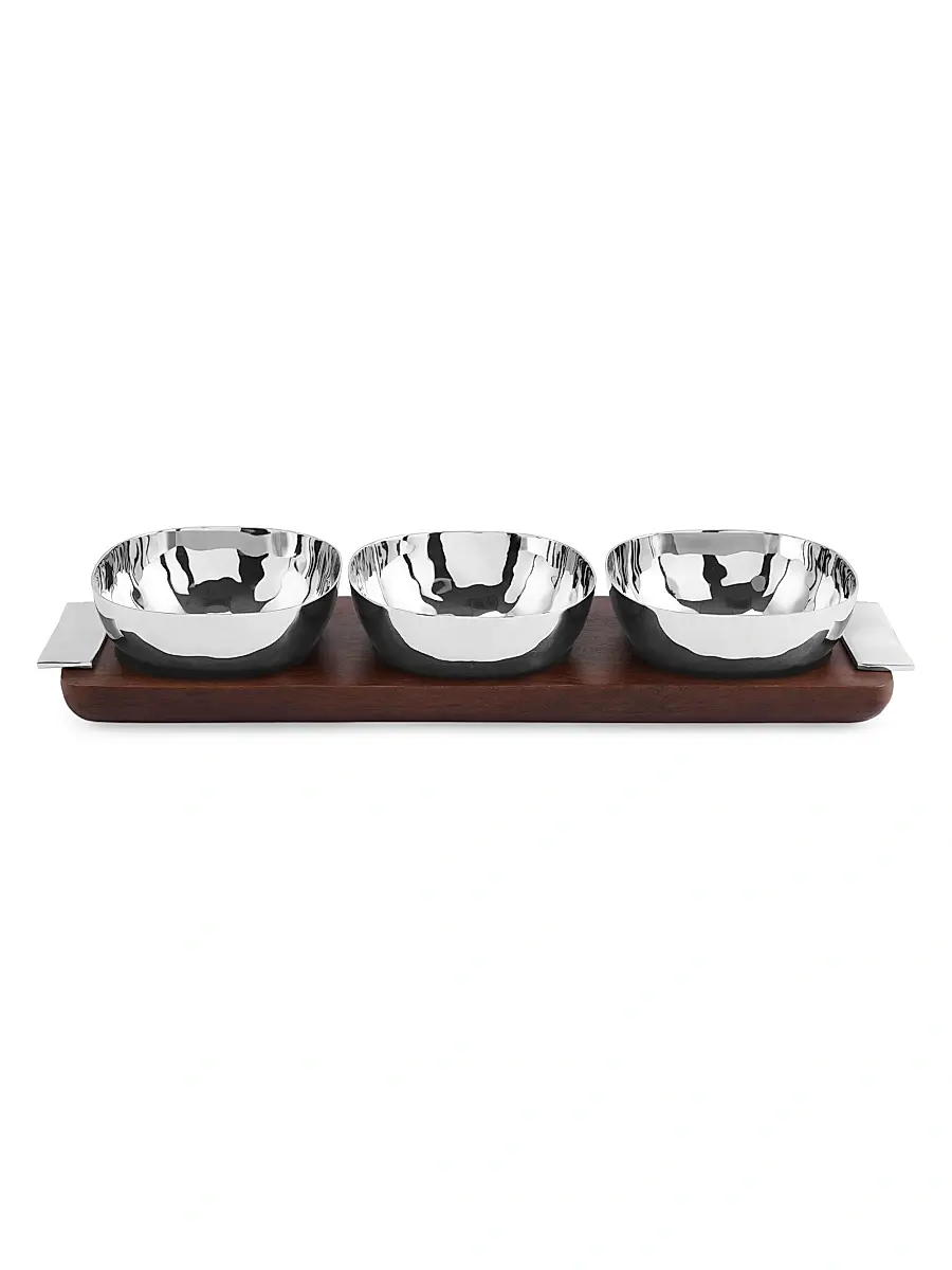 Michael Aram Reflective Triple Bowl | Thumbnail 4 Michael Aram Reflective Triple Bowl | Thumbnail 4