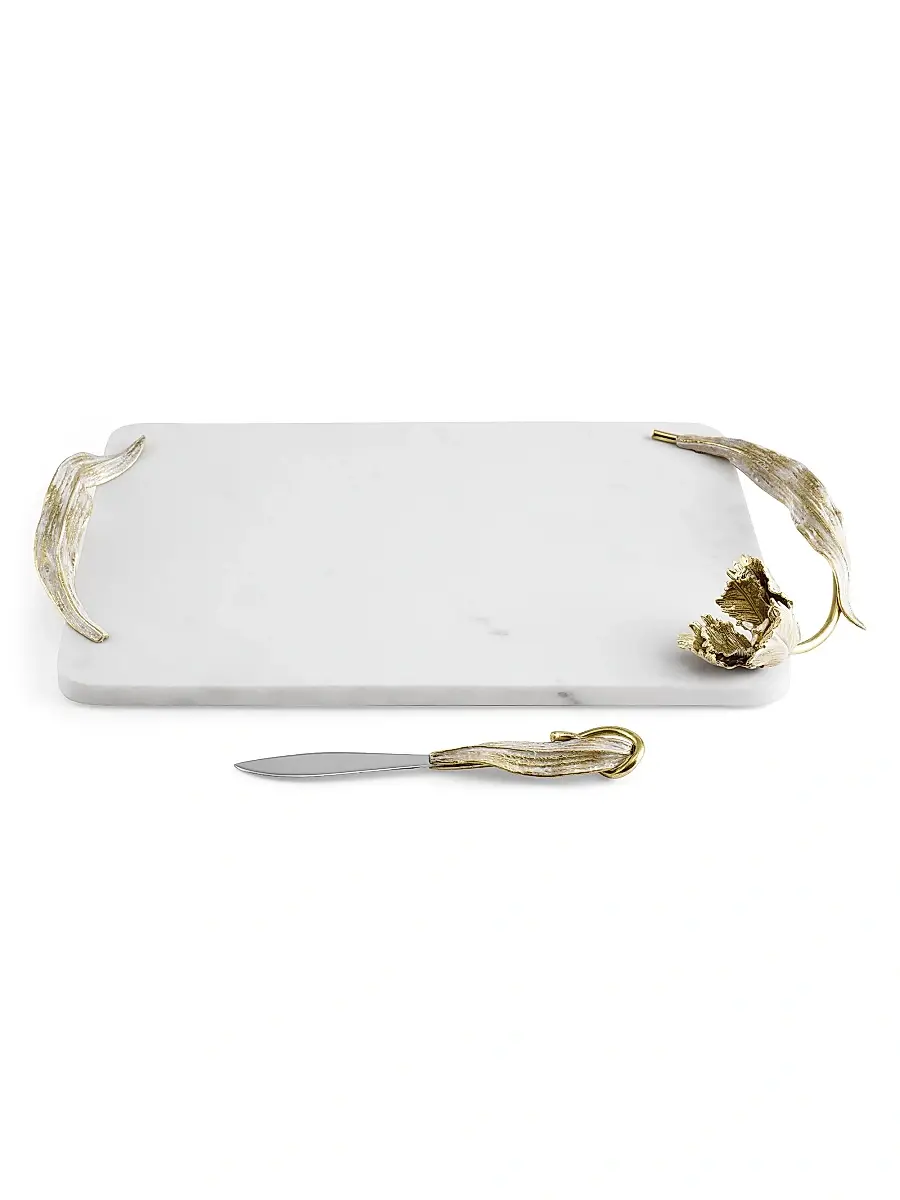 Michael Aram Tulip Marble Cheese Board & Knife Set | Thumbnail 2 Michael Aram Tulip Marble Cheese Board & Knife Set | Thumbnail 2