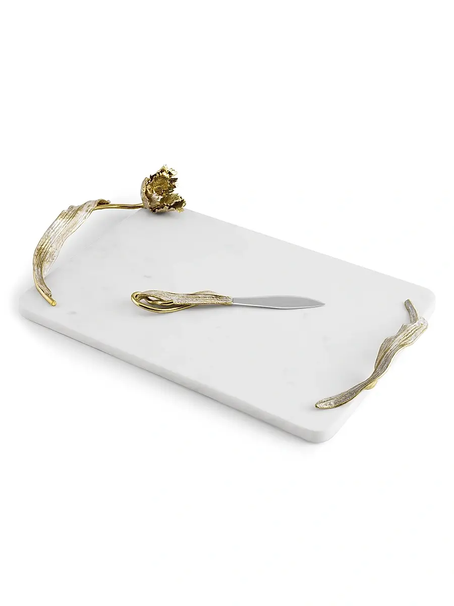Michael Aram Tulip Marble Cheese Board & Knife Set | Thumbnail 4 Michael Aram Tulip Marble Cheese Board & Knife Set | Thumbnail 4