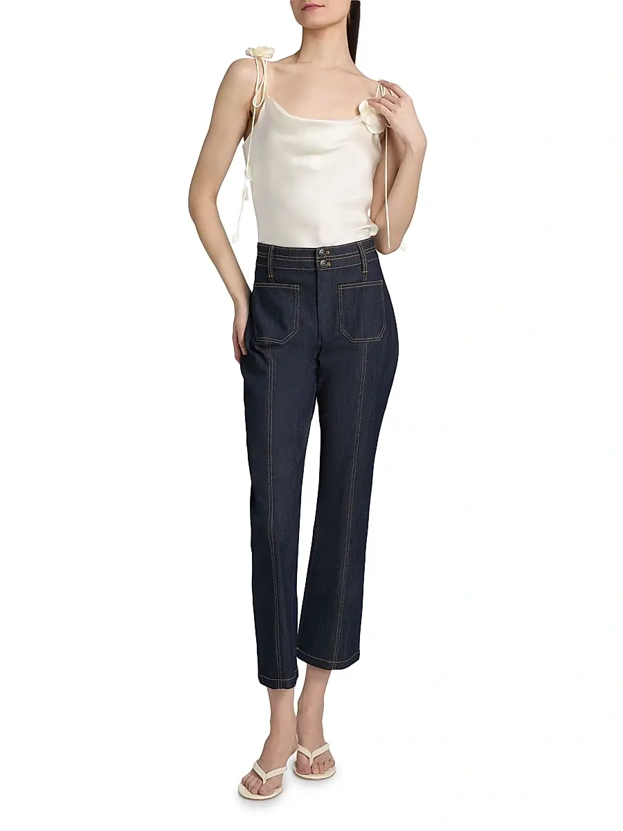 Cinq à Sept Women's Trailing Flower Marta Silk Cami | Thumbnail 2