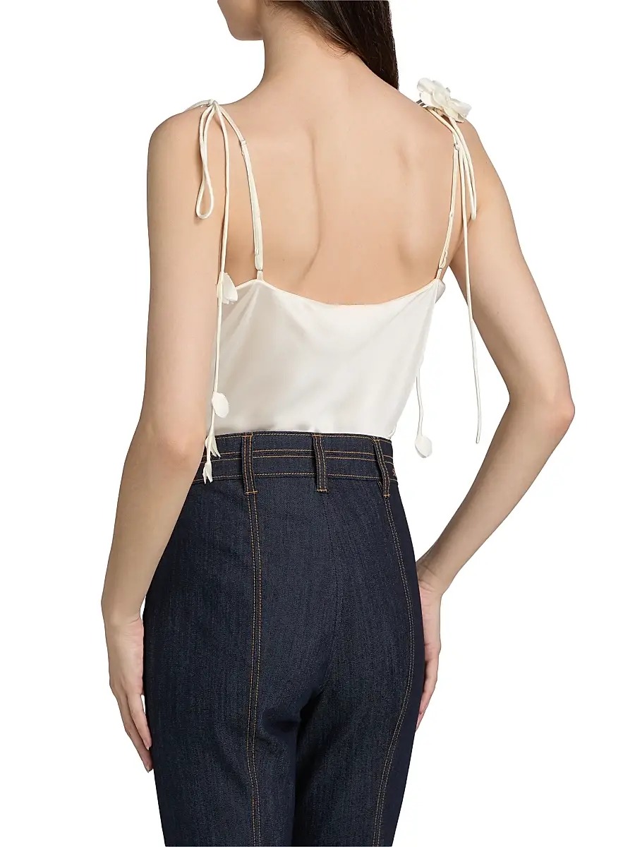 Cinq à Sept Women's Trailing Flower Marta Silk Cami | Thumbnail 5