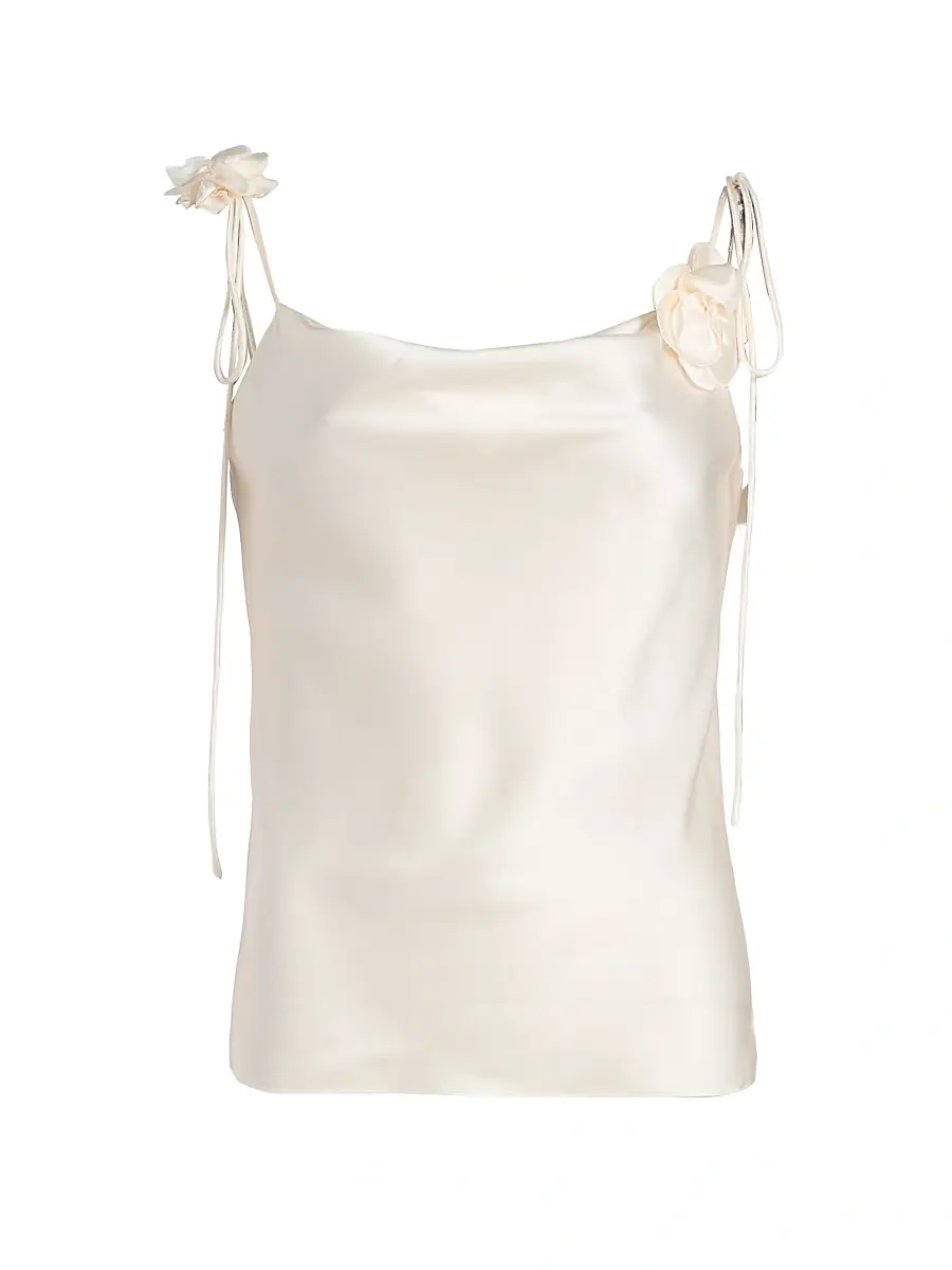 Cinq à Sept Women's Trailing Flower Marta Silk Cami - | Image 1 Cinq à Sept Women's Trailing Flower Marta Silk Cami - | Image 1