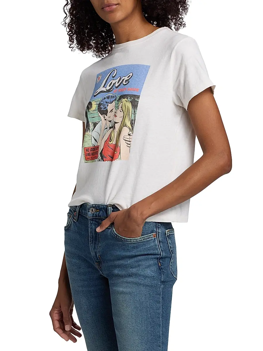 RE/DONE Women's Graphic Cotton T-Shirt | Thumbnail 4 RE/DONE Women's Graphic Cotton T-Shirt | Thumbnail 4