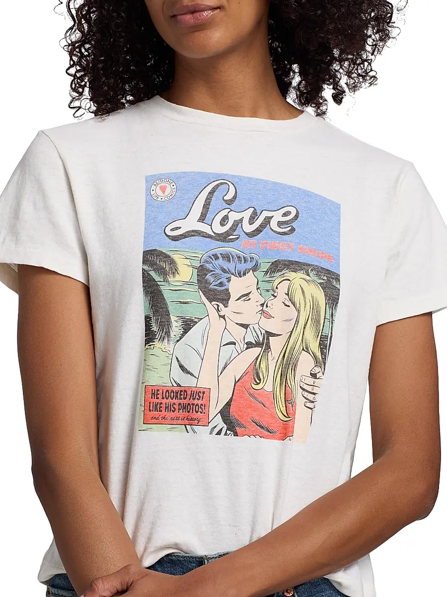 RE/DONE Women's Graphic Cotton T-Shirt | Thumbnail 6 RE/DONE Women's Graphic Cotton T-Shirt | Thumbnail 6