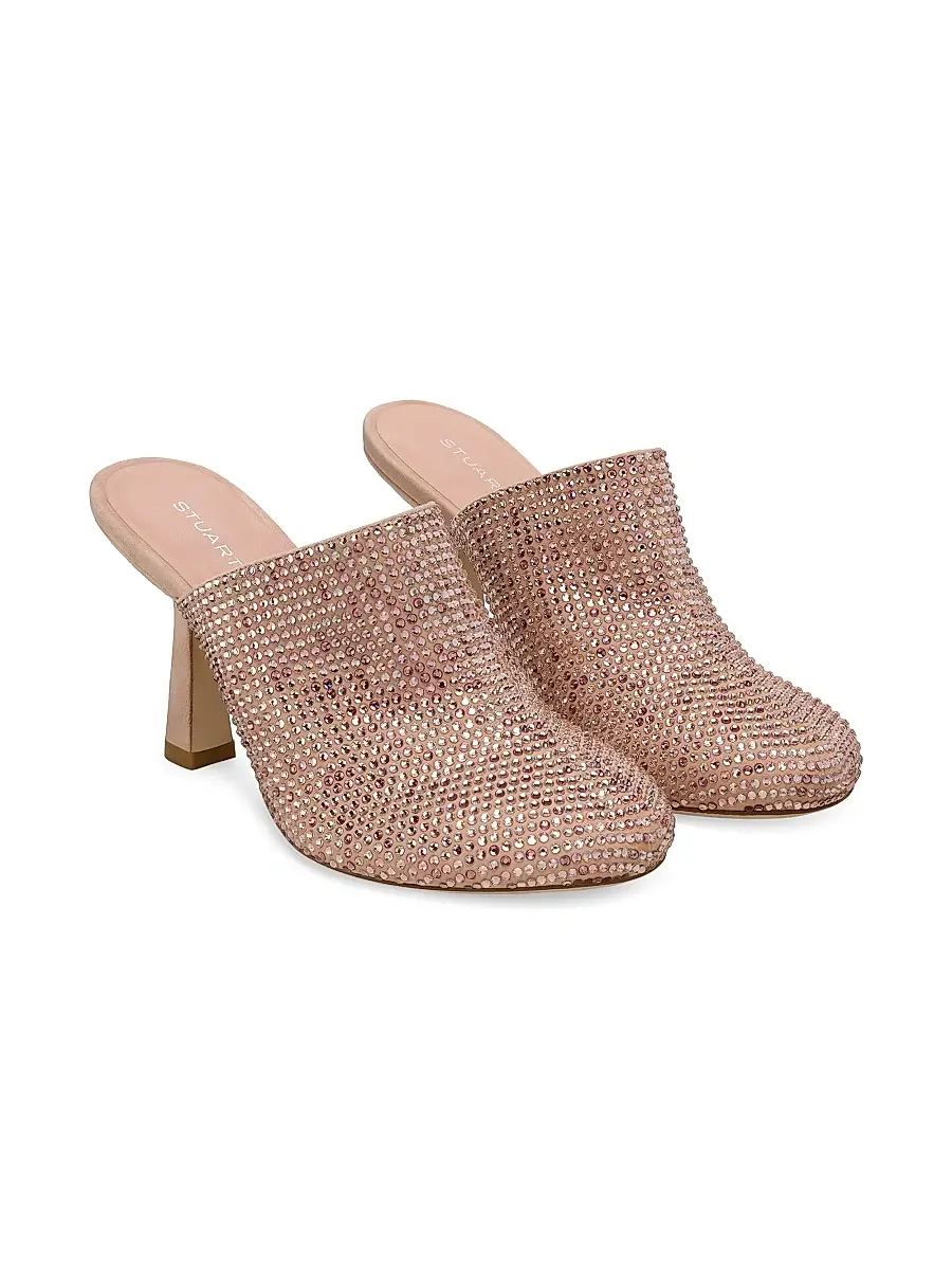 Stuart Weitzman Women's Talia Shine 85MM Mules | Thumbnail 3