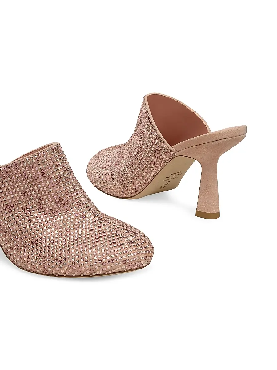Stuart Weitzman Women's Talia Shine 85MM Mules | Thumbnail 5